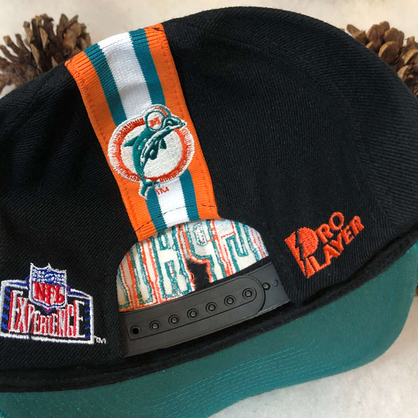 Vintage Deadstock NWOT NFL Miami Dolphins Pro Player Wool Snapback Hat