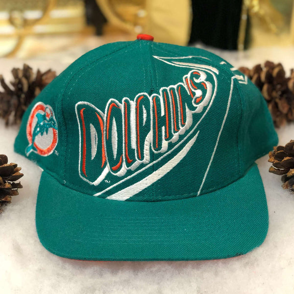 Vintage Deadstock NWOT NFL Miami Dolphins The Game Fin Wool Snapback Hat