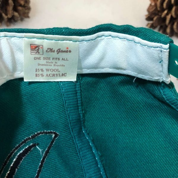 Vintage Deadstock NWOT NFL Miami Dolphins The Game Fin Wool Snapback Hat