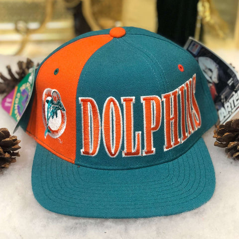 Vintage Deadstock NWT NFL Miami Dolphins Starter Spellout Wool Snapback Hat