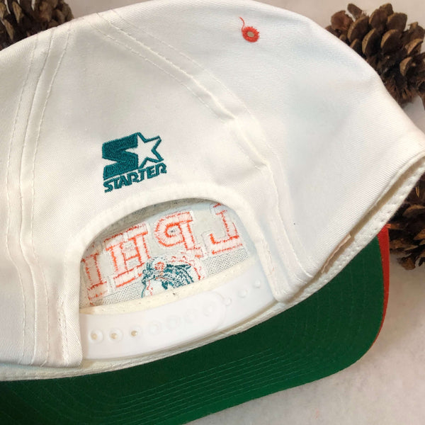 Vintage Deadstock NWOT NFL Miami Dolphins Starter Tri-Power Arch Twill Snapback Hat