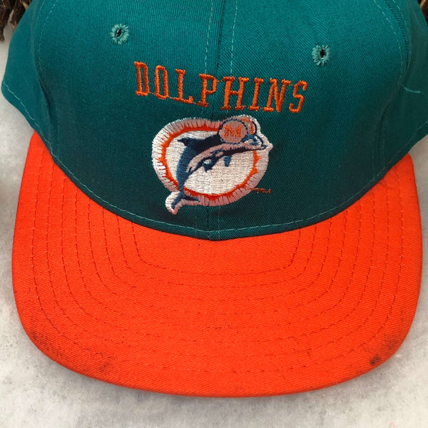 Vintage Deadstock NWOT NFL Miami Dolphins AJD Wool Snapback Hat