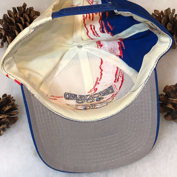 Vintage Deadstock NWT 1996 NASCAR Brickyard 400 Logo Athletic Twill Splash Snapback Hat