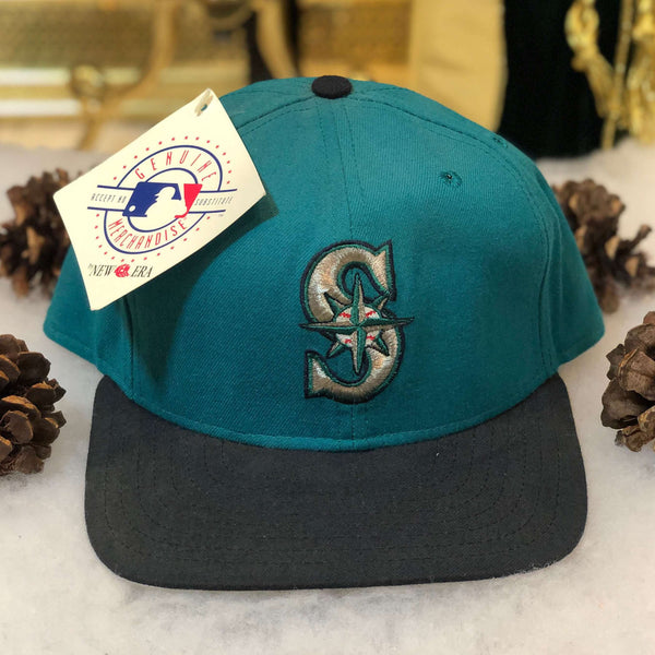 Vintage Deadstock NWT MLB Seattle Mariners New Era Wool Snapback Hat