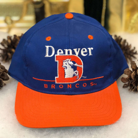 Vintage NFL Denver Broncos Eastport Bar Line Twill Snapback Hat