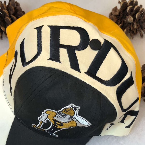 Vintage Deadstock NWOT NCAA Purdue Boilermakers Twins Enterprise Highway Twill Snapback Hat