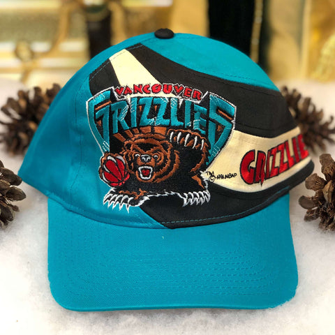 Vintage Deadstock NWOT NBA Vancouver Grizzlies Twins Enterprise Swirl Twill Snapback Hat