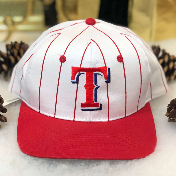 Vintage Deadstock NWT MLB Texas Rangers Pinstripe Drew Pearson Twill Snapback Hat