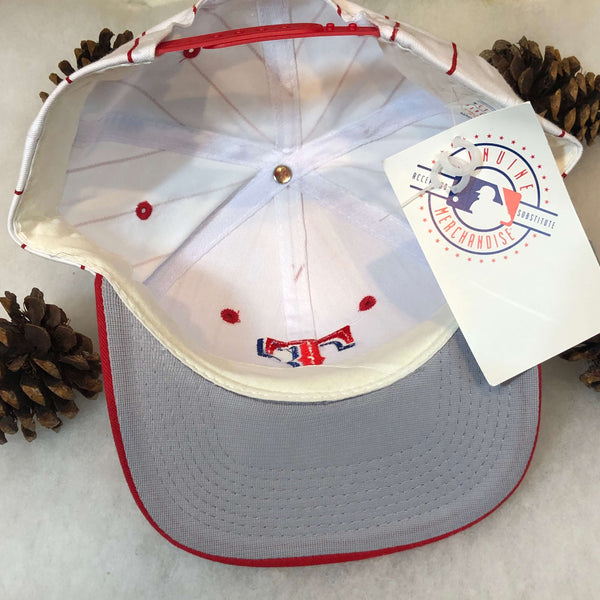 Vintage Deadstock NWT MLB Texas Rangers Pinstripe Drew Pearson Twill Snapback Hat