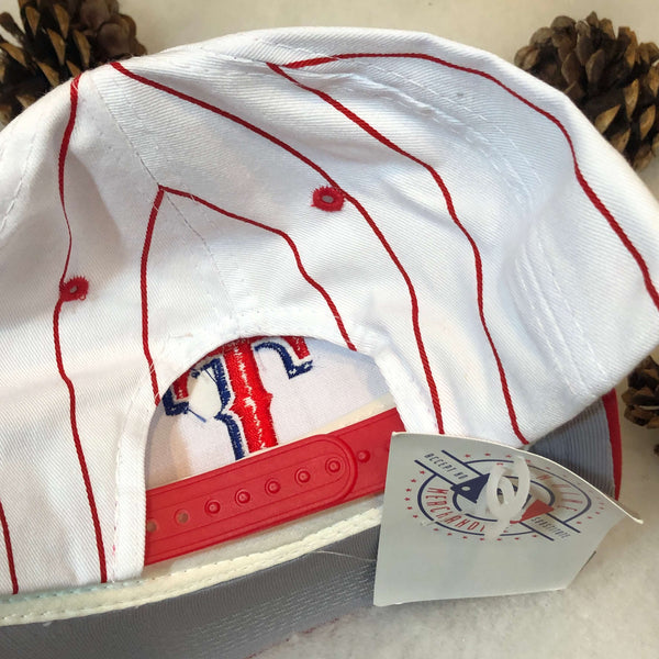 Vintage Deadstock NWT MLB Texas Rangers Pinstripe Drew Pearson Twill Snapback Hat