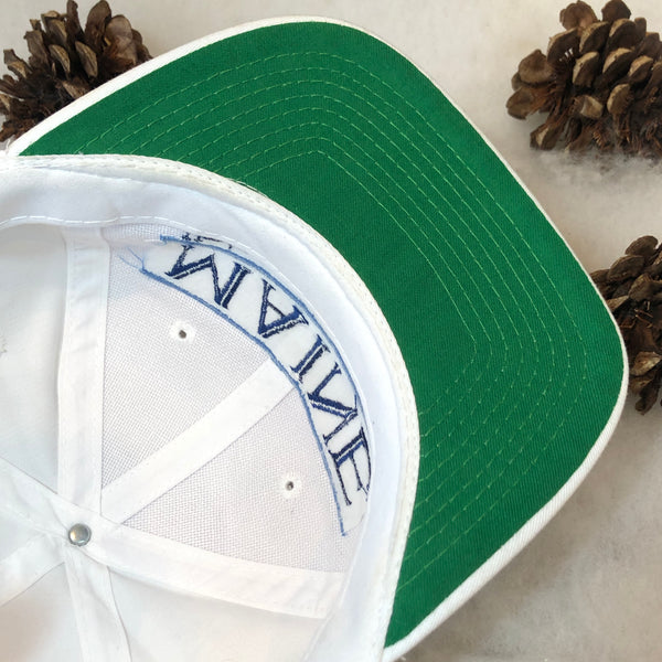 Vintage Deadstock NWT NCAA Maine Black Bears The Game Split Bar Twill Snapback Hat