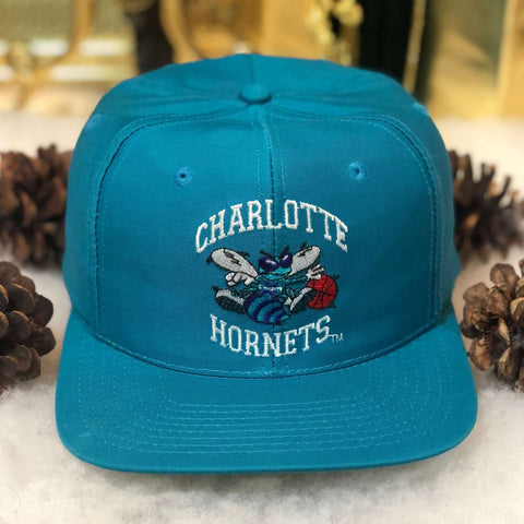 Vintage Deadstock NWOT NBA Charlotte Hornets Twins Enterprise Twill Snapback Hat