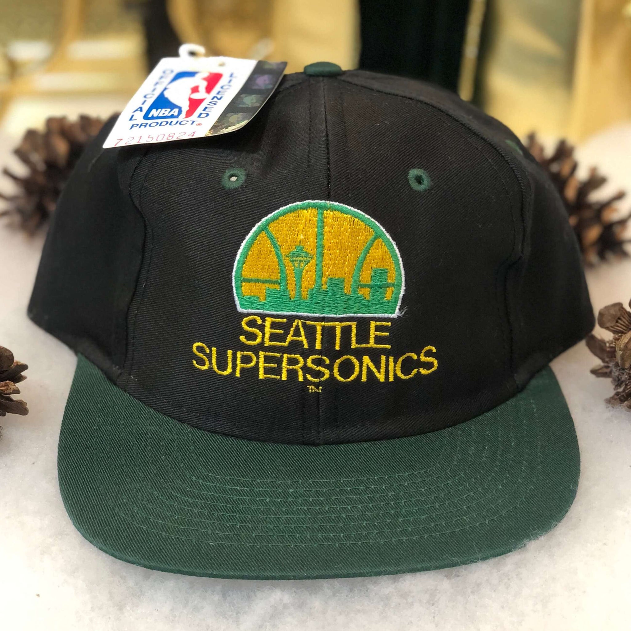 Vintage Deadstock NWT NBA Seattle Supersonics Competitor Twill Snapback Hat