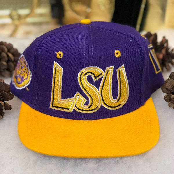 Vintage Deadstock NWOT NCAA LSU Louisiana State University Tigers Graffiti Wool Snapback Hat