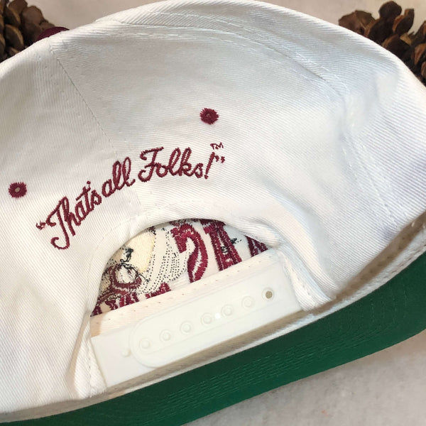Vintage Deadstock NWOT NCAA Texas A&M Aggies Football Looney Tunes Taz Twill Snapback Hat