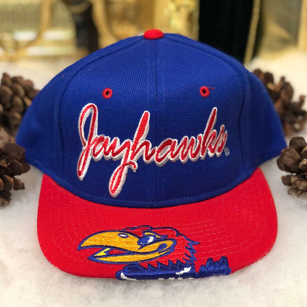 Vintage Deadstock NWOT NCAA Kansas Jayhawks Starter Wool Snapback Hat