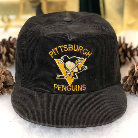 Vintage NHL Pittsburgh Penguins Corduroy Snapback Hat