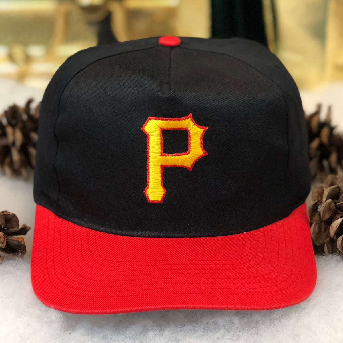 Black Red Yellow Pittsburgh Pirates Giant Eagle Promo Snapback Baseball Hat  Cap
