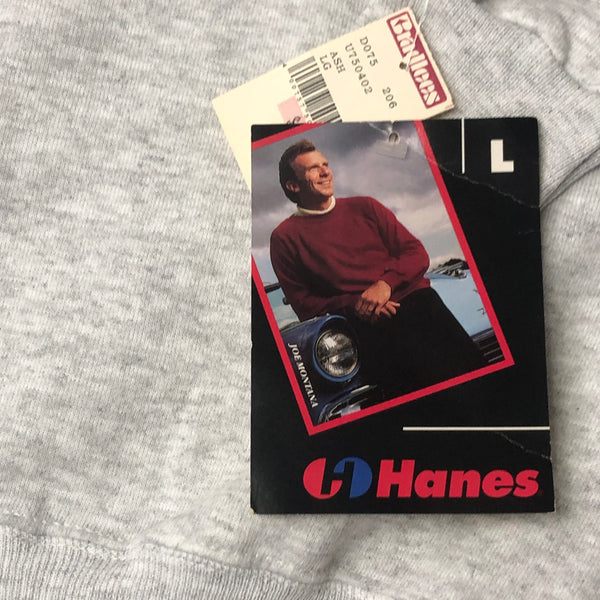 Vintage Deadstock NWT Hanes Activewear Gray Blank Crewneck Sweatshirt (L)
