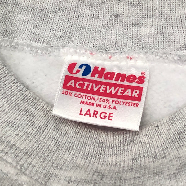 Vintage Deadstock NWT Hanes Activewear Gray Blank Crewneck Sweatshirt (L)