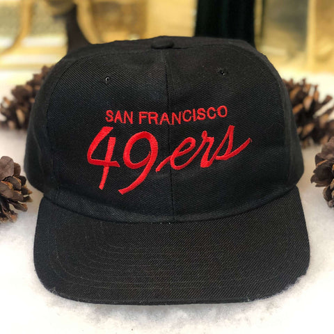 Vintage NFL San Francisco 49ers Bootleg Script Wool Snapback Hat
