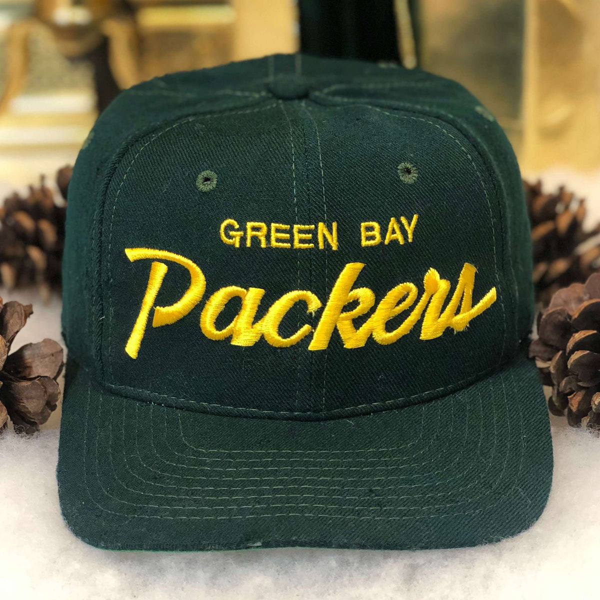 Vintage NFL Green Bay Packers Sports Specialties Script Snapback Hat