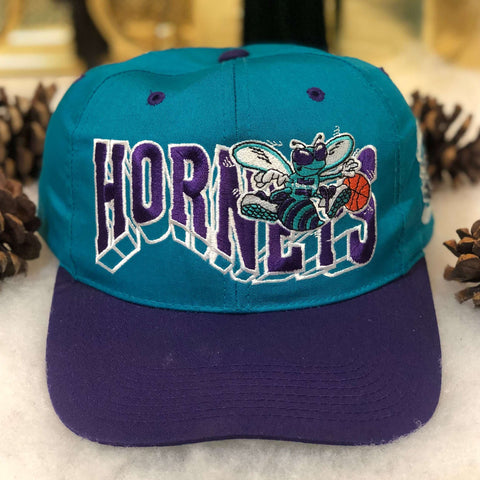 Vintage NBA Charlotte Hornets The G Cap Wave Twill Snapback Hat
