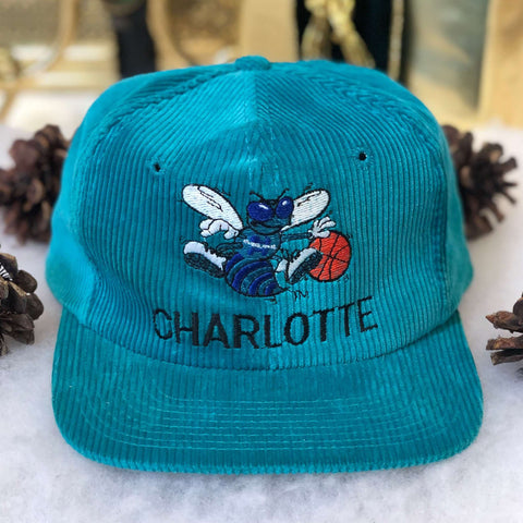 Vintage NBA Charlotte Hornets Twins Enterprise Corduroy Snapback Hat
