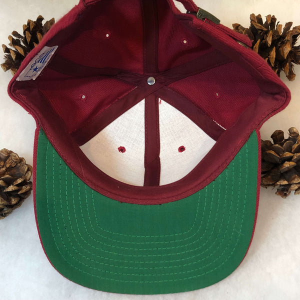 Vintage Deadstock NWOT Red Blank Wool Rece Strapback Hat