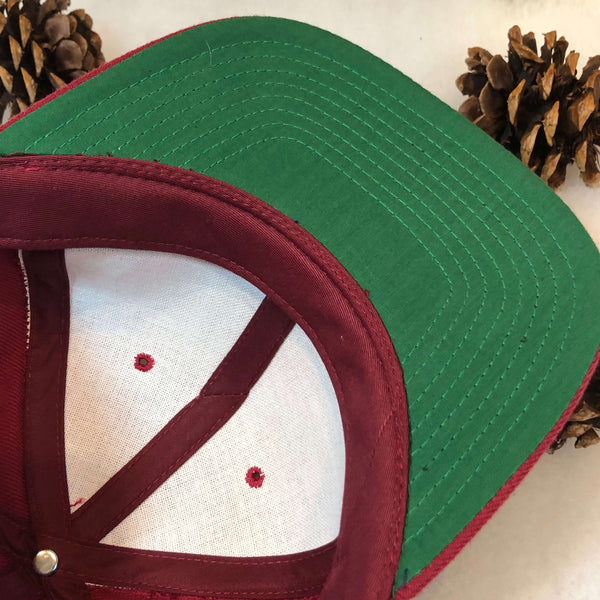 Vintage Deadstock NWOT Red Blank Wool Rece Strapback Hat