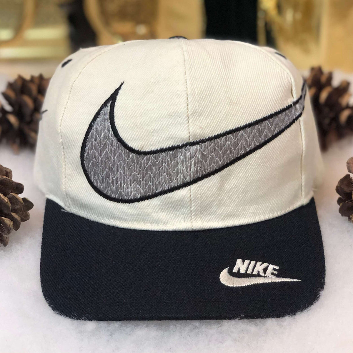 Vintage Nike Swoosh Big Logo Wool Snapback Hat – 🎅 Bad Santa