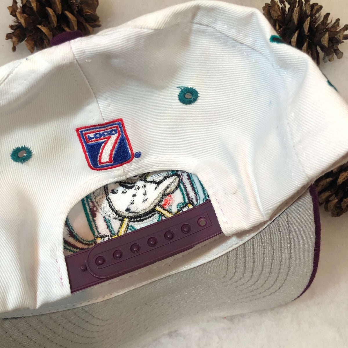 Vintage 90s Mighty DUCKS of Anaheim Snapback Hat Logo 7 Deadstock Official  NHL Competitor Cap NwT Adjustable 2 Tone Disney Ice Hockey NOS