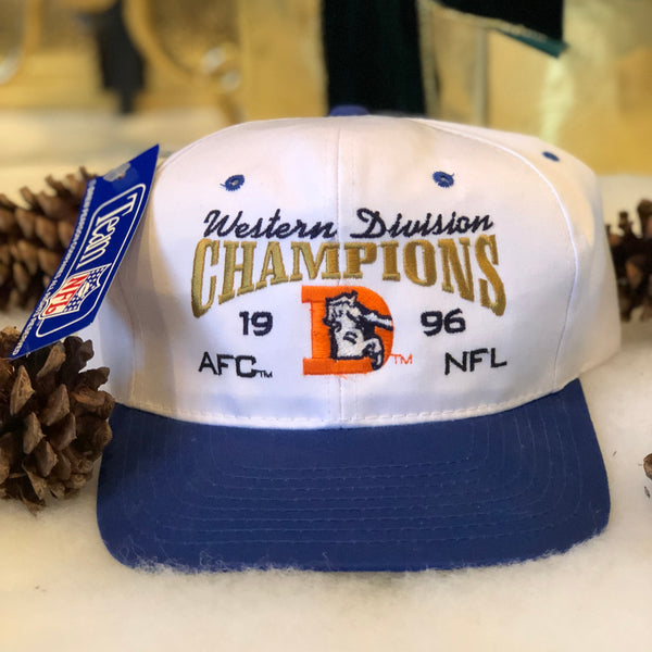 Vintage Deadstock NWT Headmaster 1996 AFC Champions NFL Denver Broncos Snapback Hat