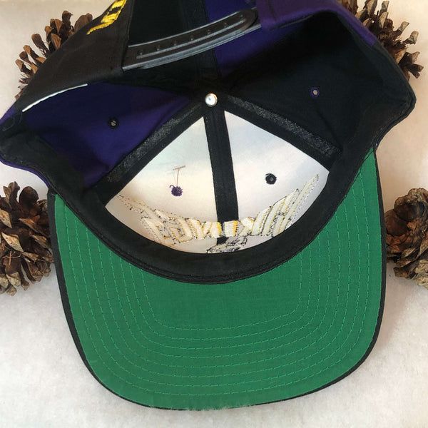 Vintage Deadstock NWOT NFL Minnesota Vikings AJD Pinwheel Twill Snapback Hat
