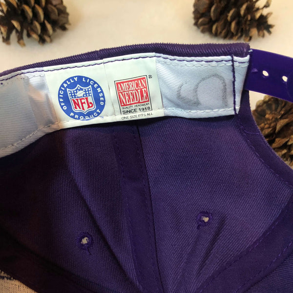 Vintage Deadstock NWOT NFL Minnesota Vikings American Needle SAMPLE Snapback Hat