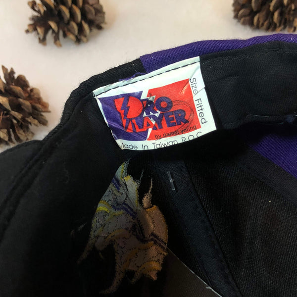 Vintage Deadstock NWOT NFL Minnesota Vikings Pro Player Wool Snapback Hat