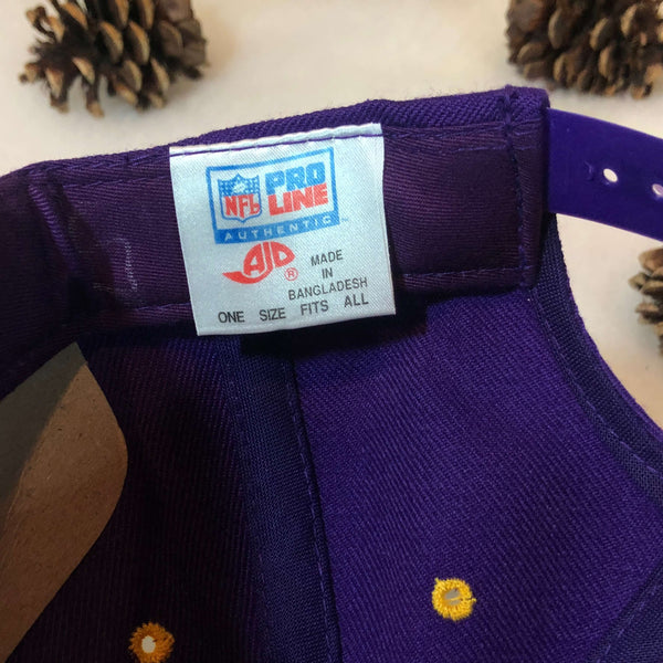 Vintage Deadstock NWOT NFL Minnesota Vikings AJD Wool Snapback Hat