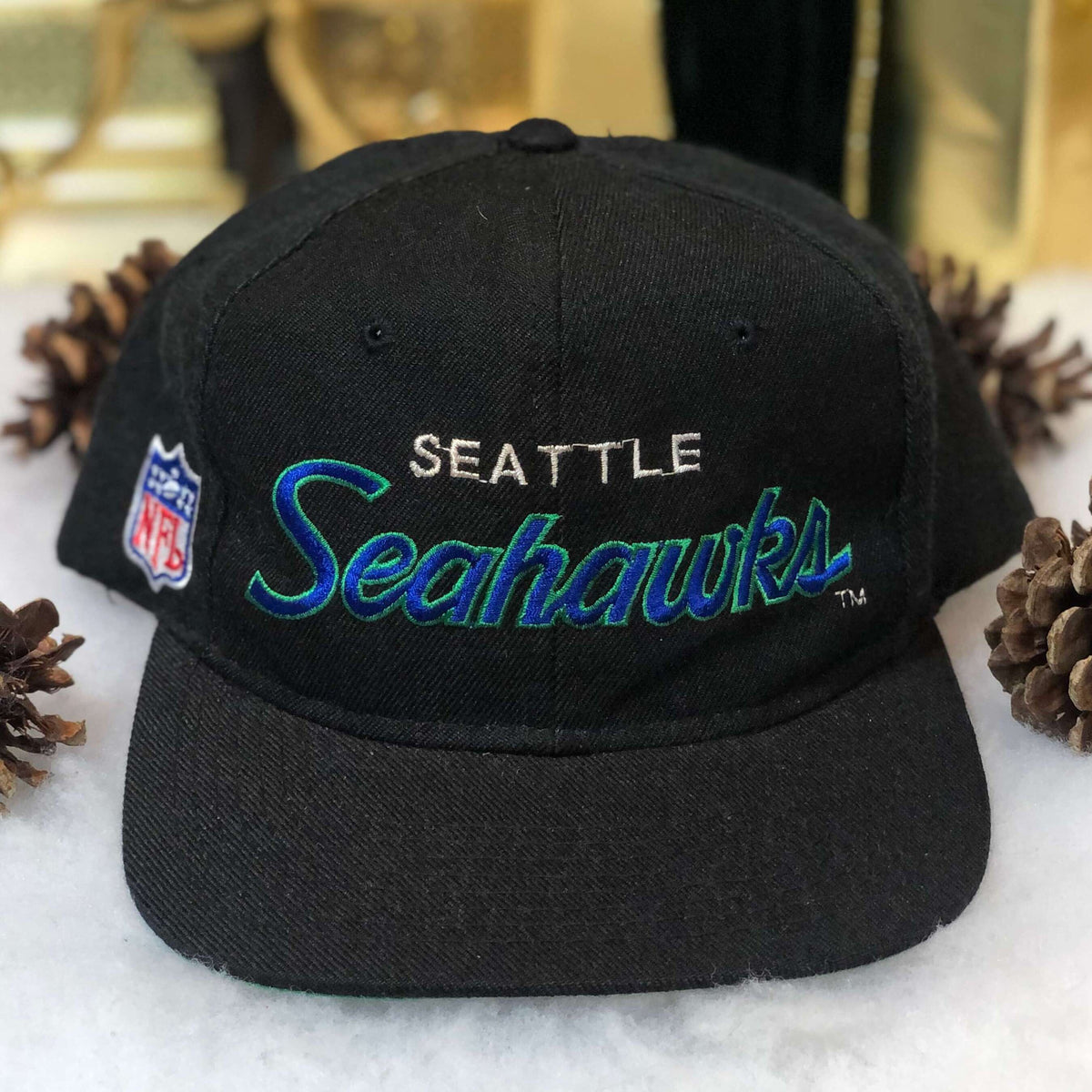 Vintage Seattle Seahawks Hat Sports Specialties Script Snap Back ...