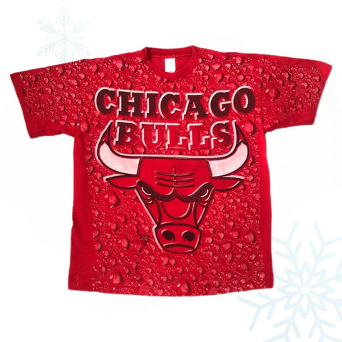 Vintage NBA Chicago Bulls Magic Johnson T's All Over Print T-Shirt (XL)