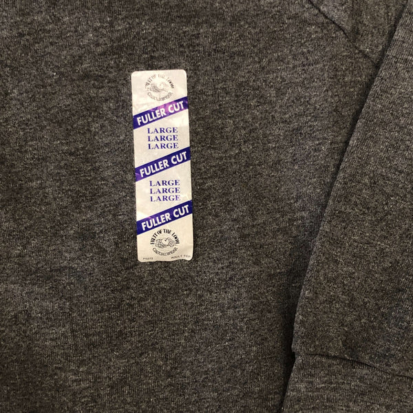 Vintage Deadstock NWT Fruit of the Loom Blank Dark Gray Crewneck Sweatshirt (L)