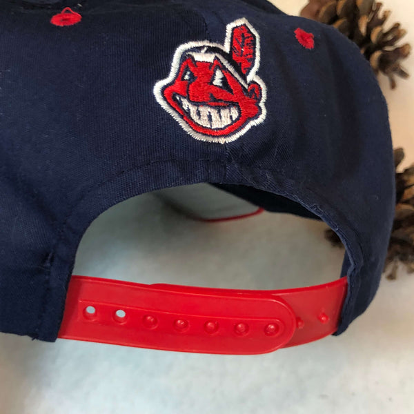 Vintage MLB Cleveland Indians Logo 7 Twill Snapback Hat