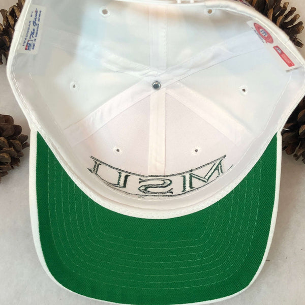 Vintage Deadstock NWOT NCAA Michigan State Spartans The Game Split Bar Twill Snapback Hat