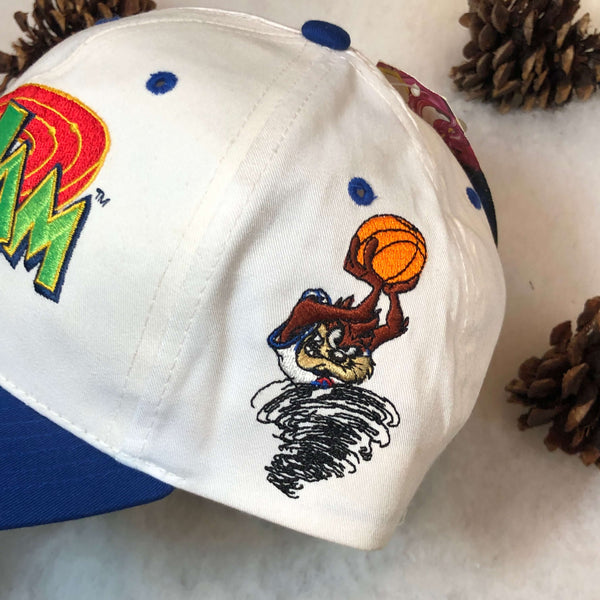 Vintage Deadstock NWT 1996 Space Jam Logo Taz Twill Snapback Hat