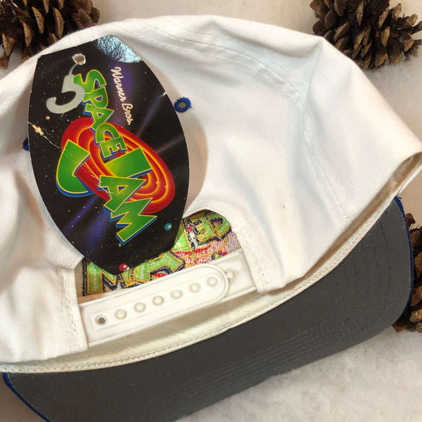 Vintage Deadstock NWT 1996 Space Jam Logo Taz Twill Snapback Hat