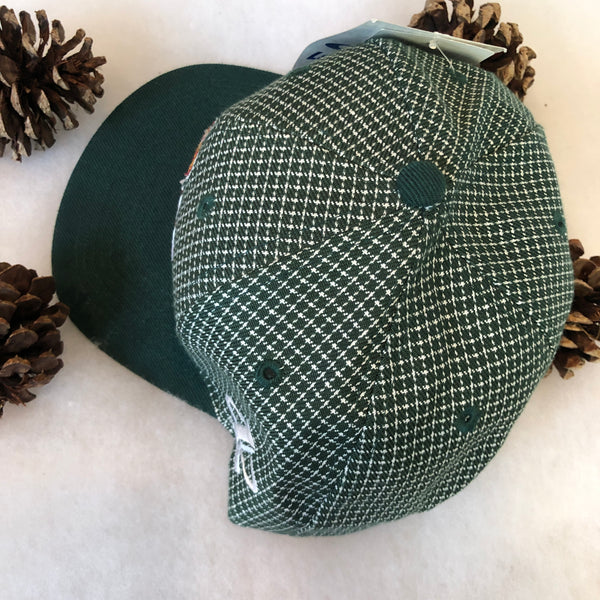 Vintage Deadstock NWT Logo Athletic NBA Seattle Supersonics Checkered Plaid Velcro Hat