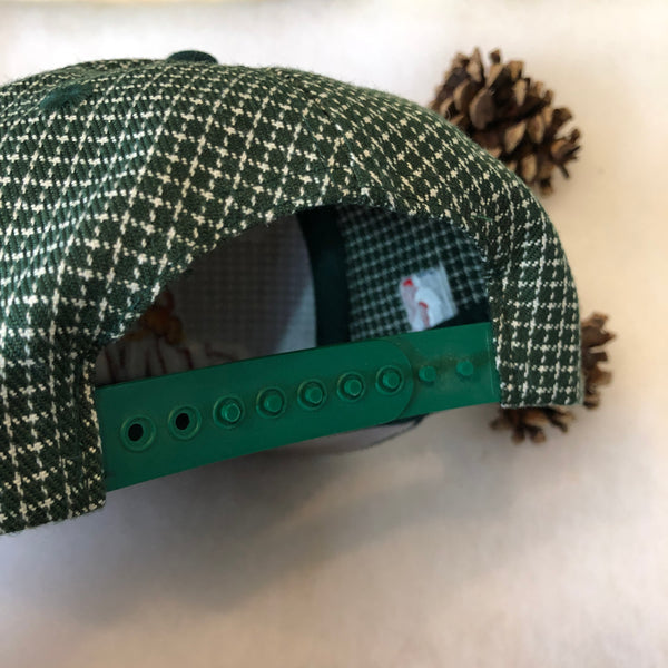 Vintage Deadstock NWT Logo Athletic NBA Seattle Supersonics Checkered Plaid Velcro Hat