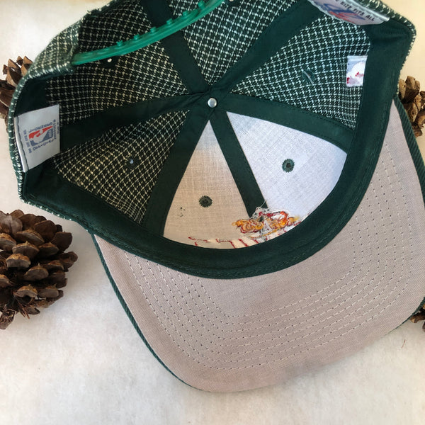 Vintage Deadstock NWT Logo Athletic NBA Seattle Supersonics Checkered Plaid Velcro Hat