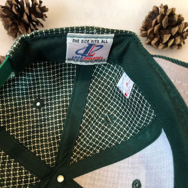 Vintage Deadstock NWT Logo Athletic NBA Seattle Supersonics Checkered Plaid Velcro Hat