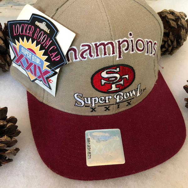 Vintage Deadstock NWT Logo Athletic NFL Super Bowl XXIX Champions San Francisco 49ers Snapback Hat