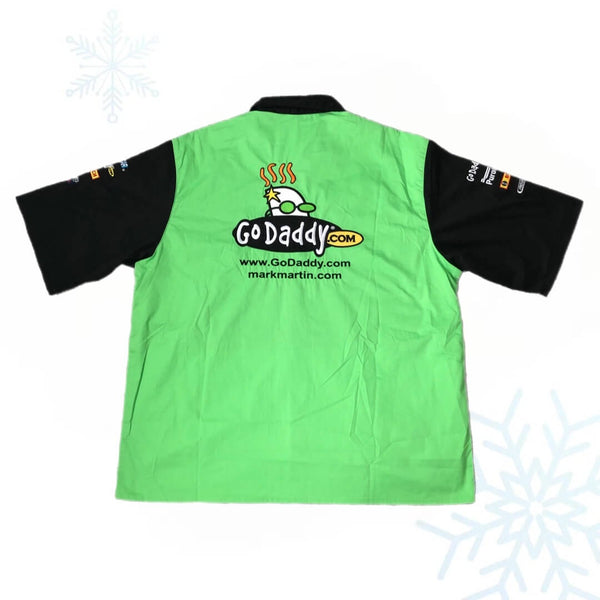 Vintage Deadstock NWT NASCAR GoDaddy.com Mark Martin Pit Crew Button Up Shirt (XXL)